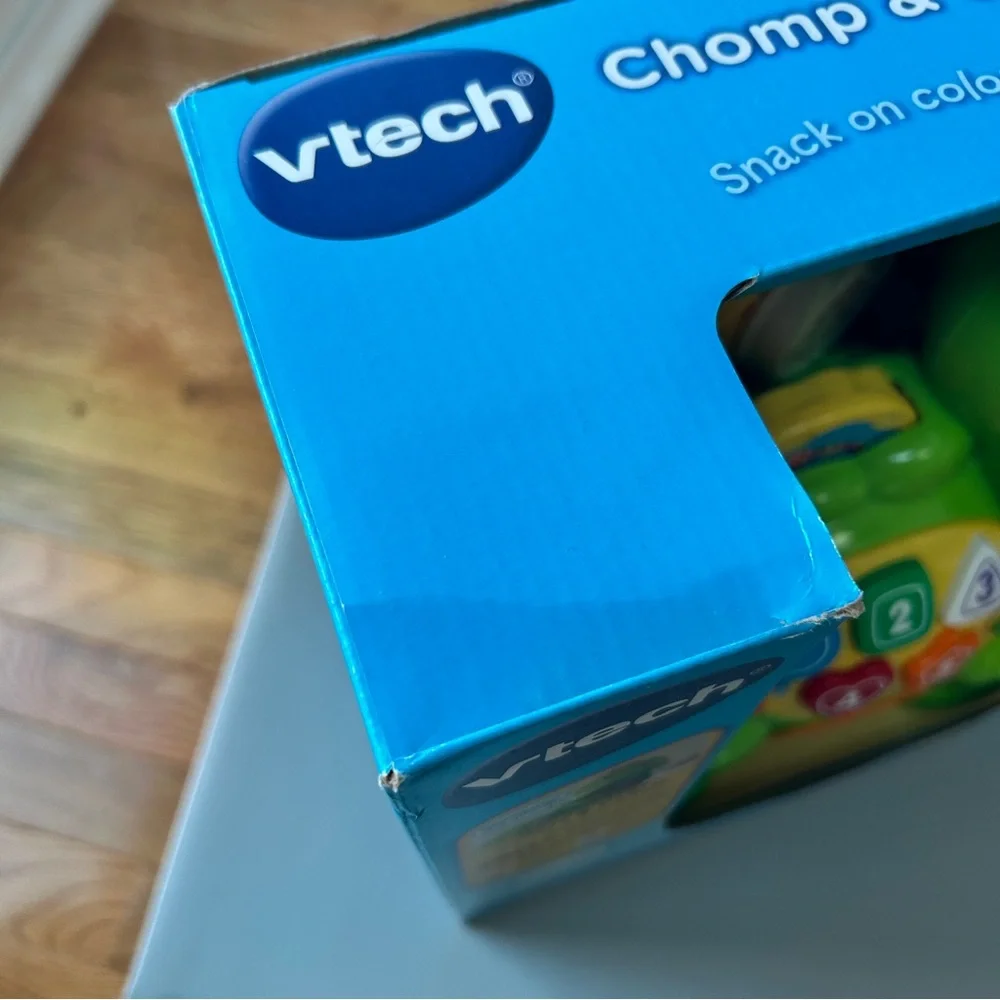NWT VTech Chomp & Count Dino - Green Interactive Dino Toy Counting Fruit & Veg